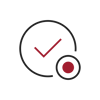 RedBlack Post-trade compliance icon - red+black