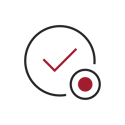 RedBlack Post-trade compliance icon - red+black