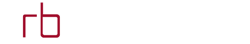 White logo with red