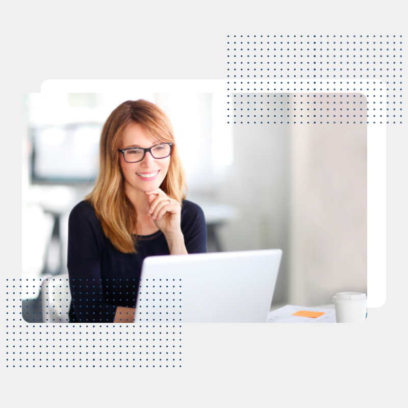 Woman working at computer