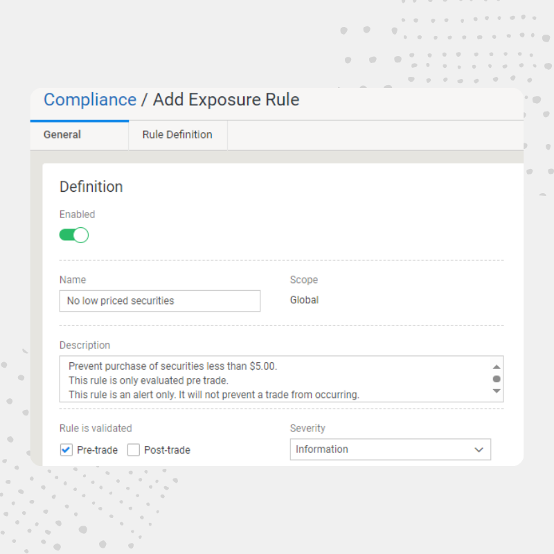 Compliance rules engine (1)