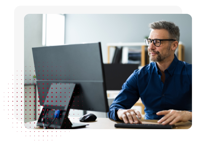 professional working at computer